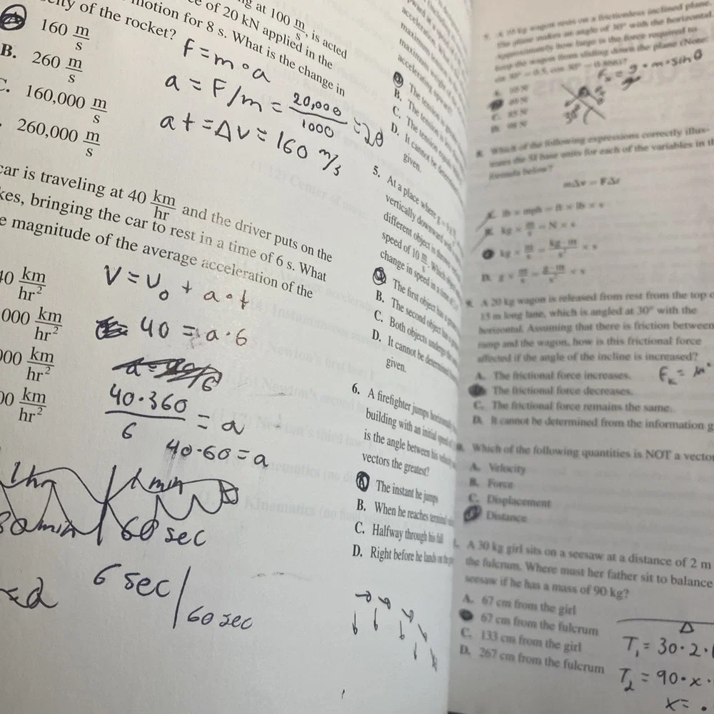 MCAT Physics and Math Review : Online + Book Paperback Kaplan